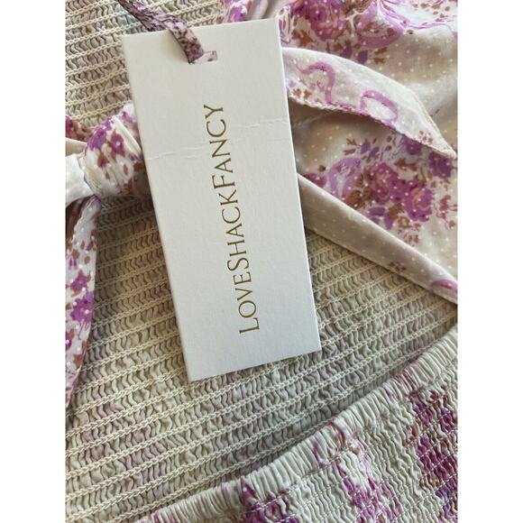 LoveShackFancy Pink and Cream Mini Dress - Picture 11 of 13